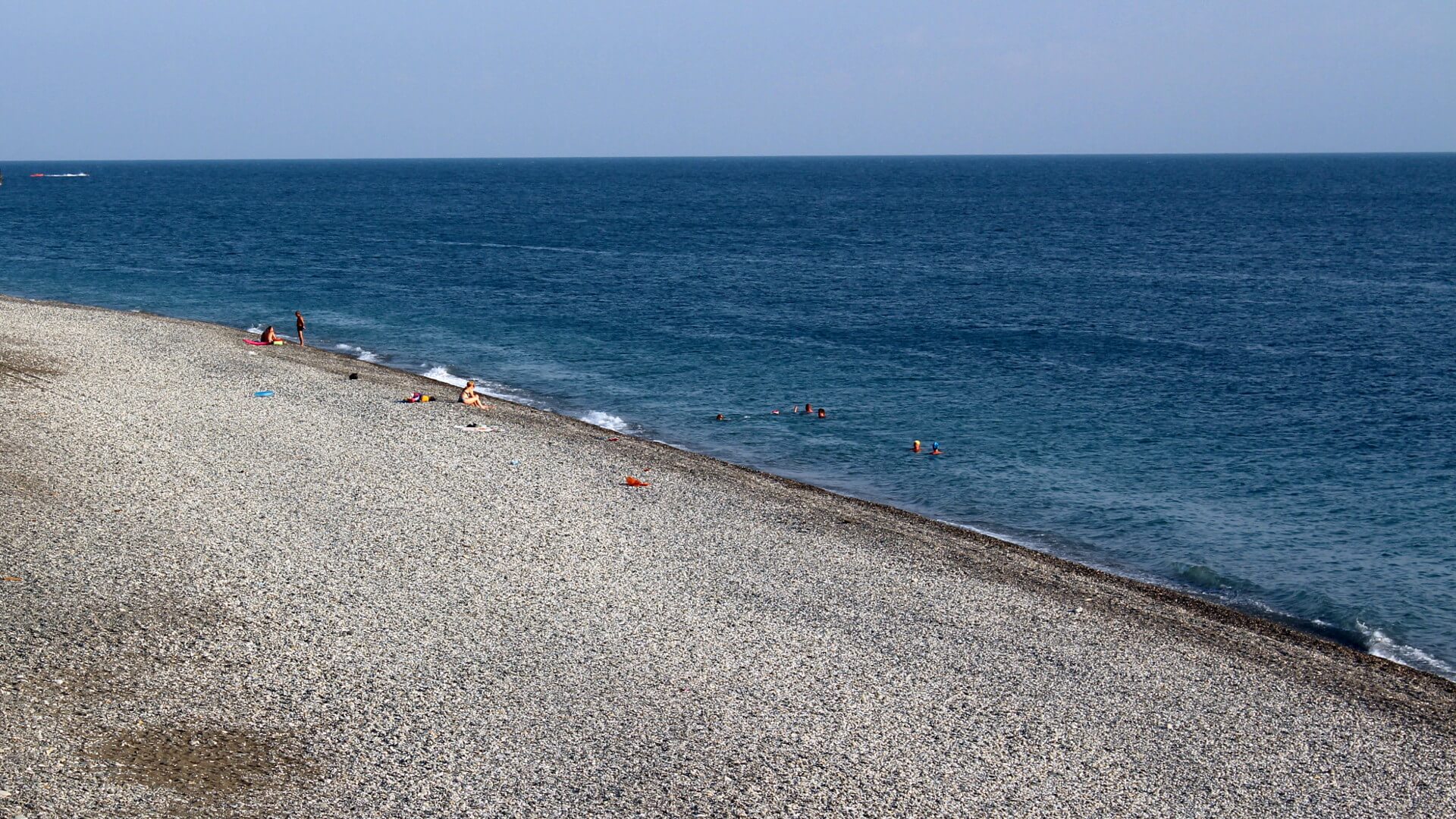 Пляж, Дом отдыха Питиус в Пицунде, Абхазия